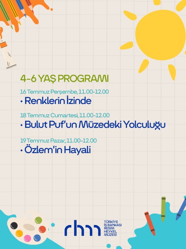 İş Bankası Resim Heykel Müzesi'nden Minik Sanatseverlere Yaz Okulu