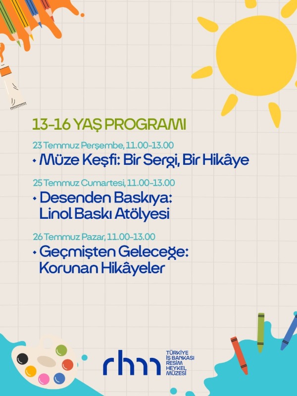 İş Bankası Resim Heykel Müzesi'nden Minik Sanatseverlere Yaz Okulu