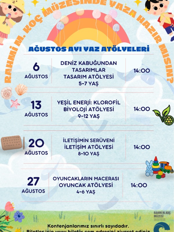 Rahmi M. Koç Müzesi'nde Yaz Atölyeleriyle Küçük Kaşifler Keşfe Çıkıyor