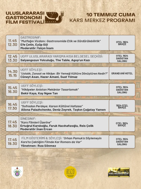 Uluslararası Gastronomi Film Festivali Kars'ta Başlıyor