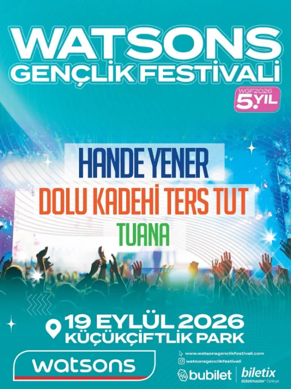 Watsons Gençlik Festivali 19 Eylül'de KüçükÇiftlik Park'ta