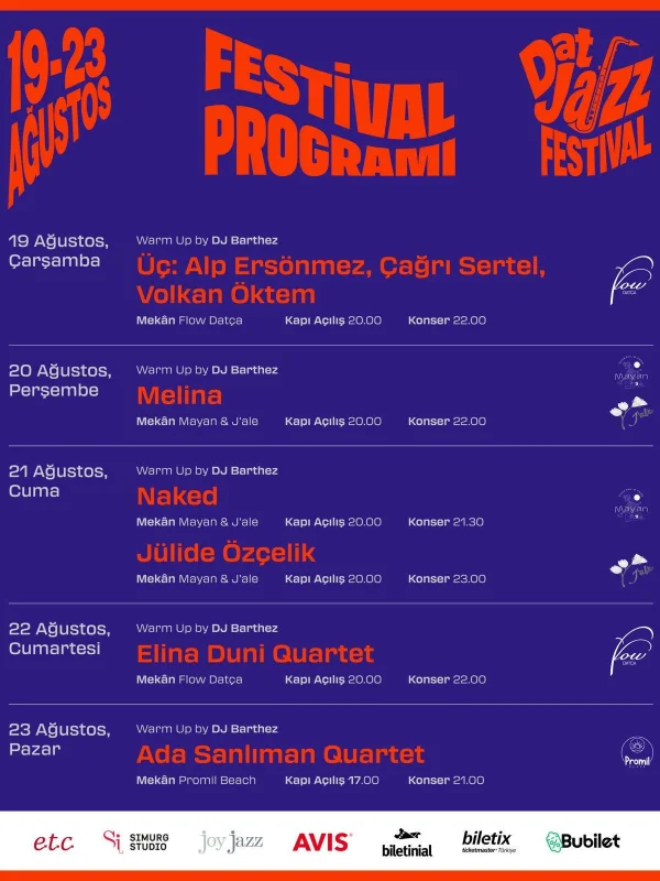 DatJazz Festivali Yarın Datça'da Ritmi Başlatıyor