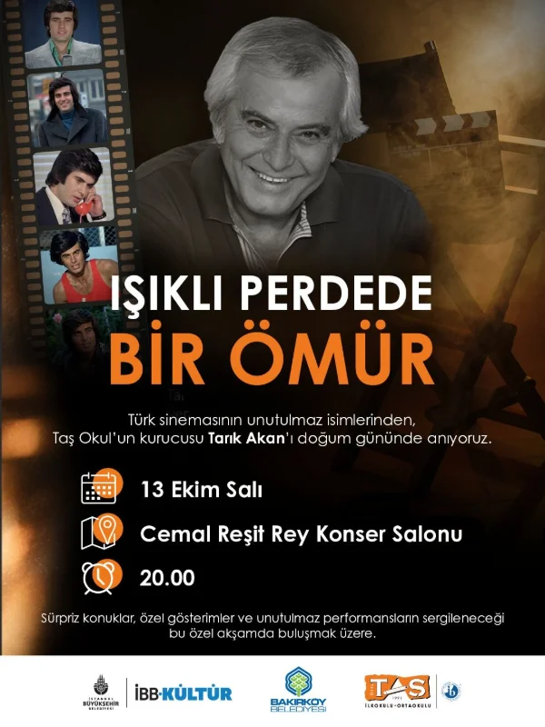Tarık Akan 'Işıklı Perdede Bir Ömür' İle CRR'de Anılacak