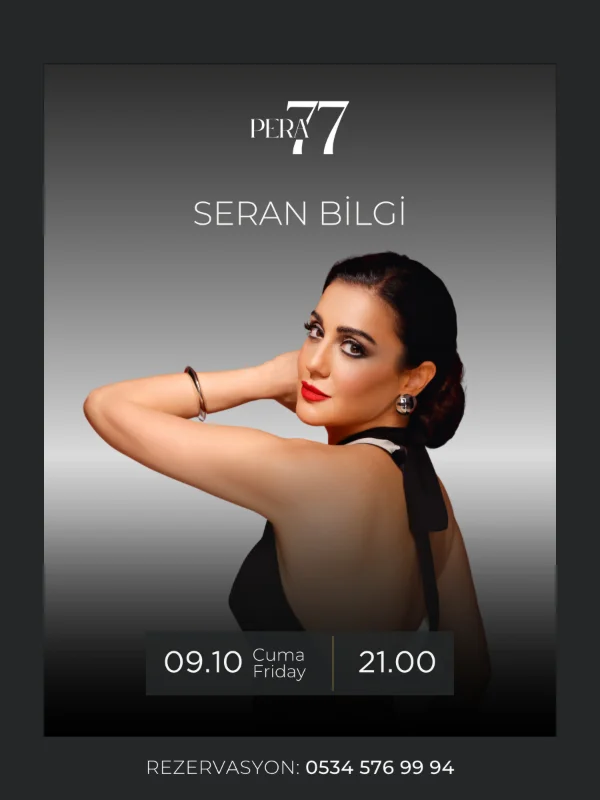 Seran Bilgi, 9 Ekim'de Pera 77'de