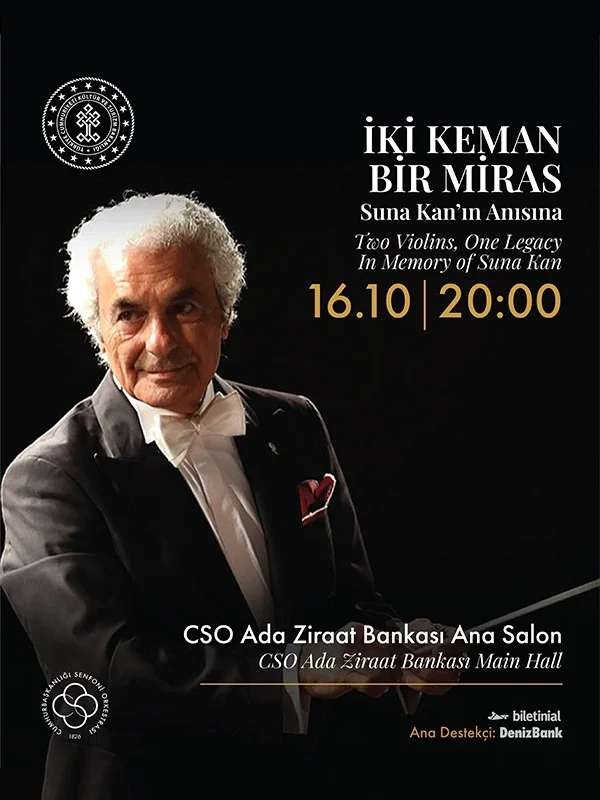 CSO 'İki Keman Bir Miras' Konseri 16 Ekim'de Ankara'da