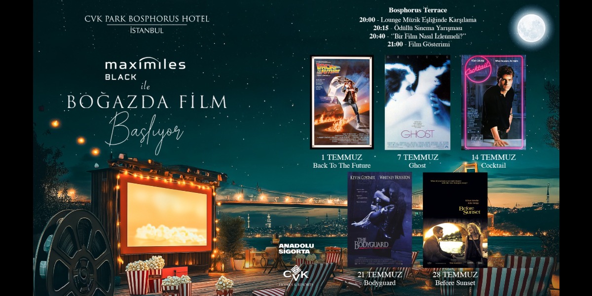 Bosphorus Teras’ta İkonik Filmlerle Açık Hava Sineması Deneyimi