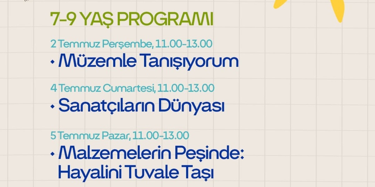 İş Bankası Resim Heykel Müzesi'nden Minik Sanatseverlere Yaz Okulu