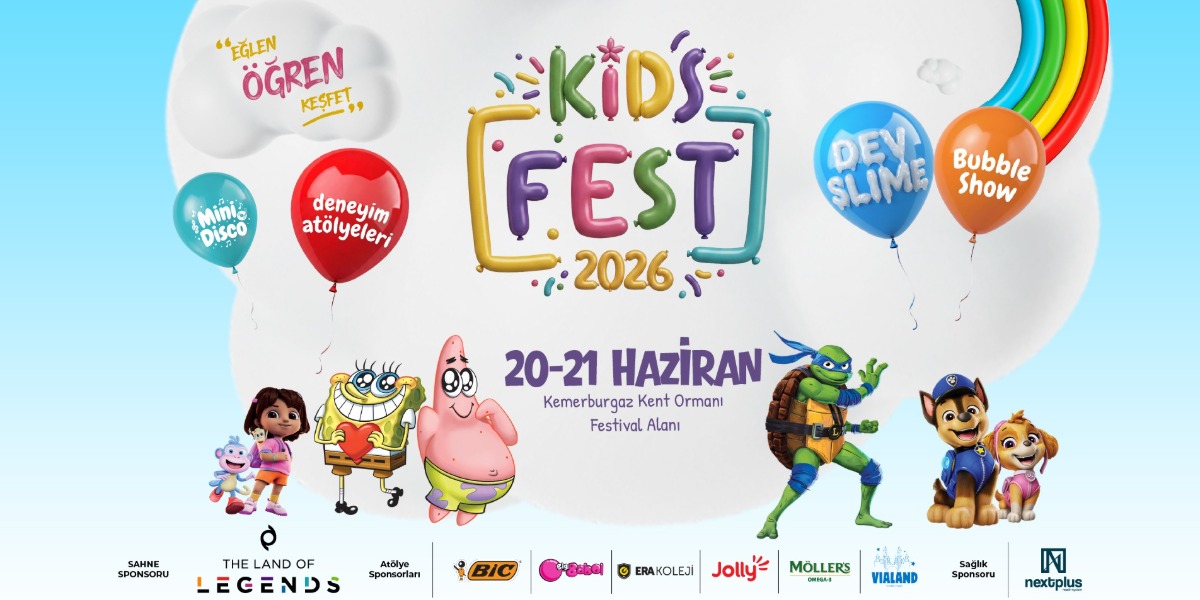 Kids Fest 2026 Yarın Kemerburgaz Kent Ormanı'nda Başlıyor
