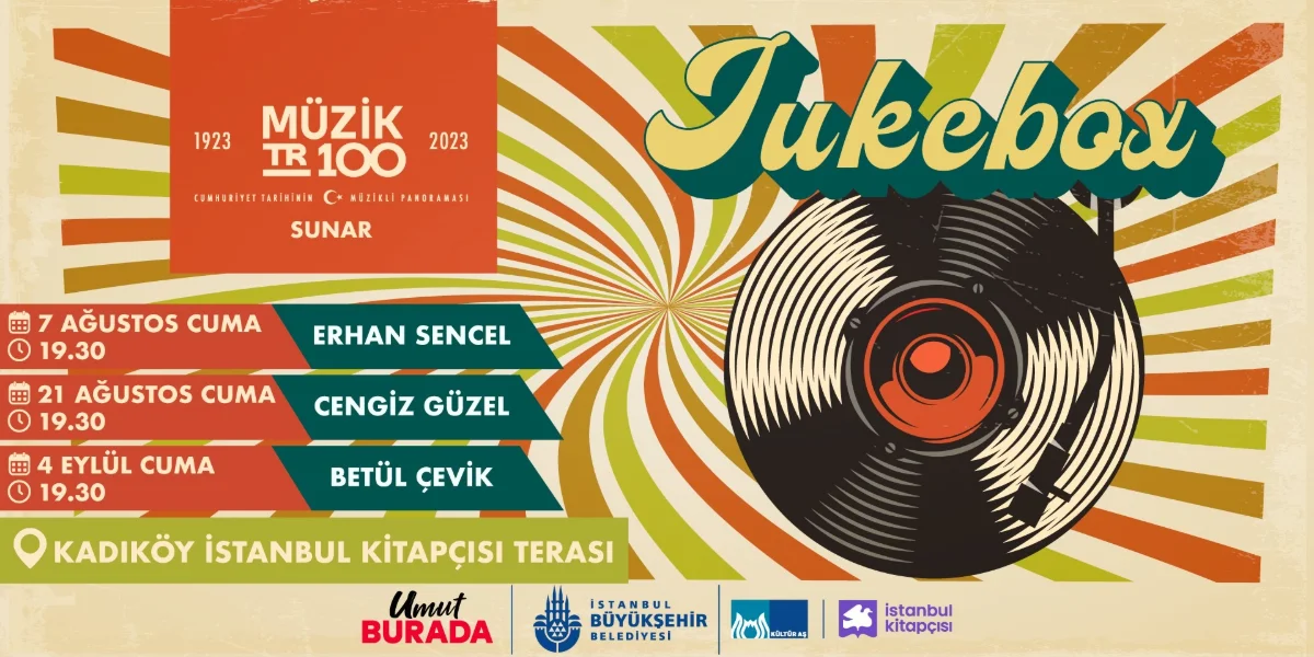 müzik tr100 jukebox etkinlikleri İstanbul kitapçısı'nda devam ediyor