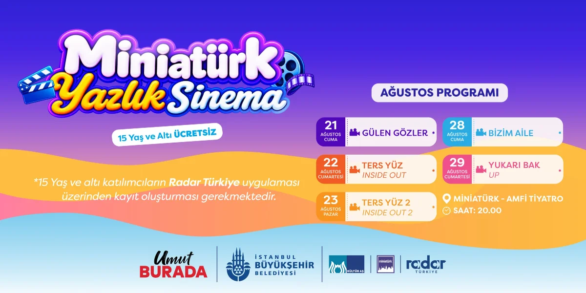 Miniatürk Yazlık Sinema Programı Ağustosta Başlıyor