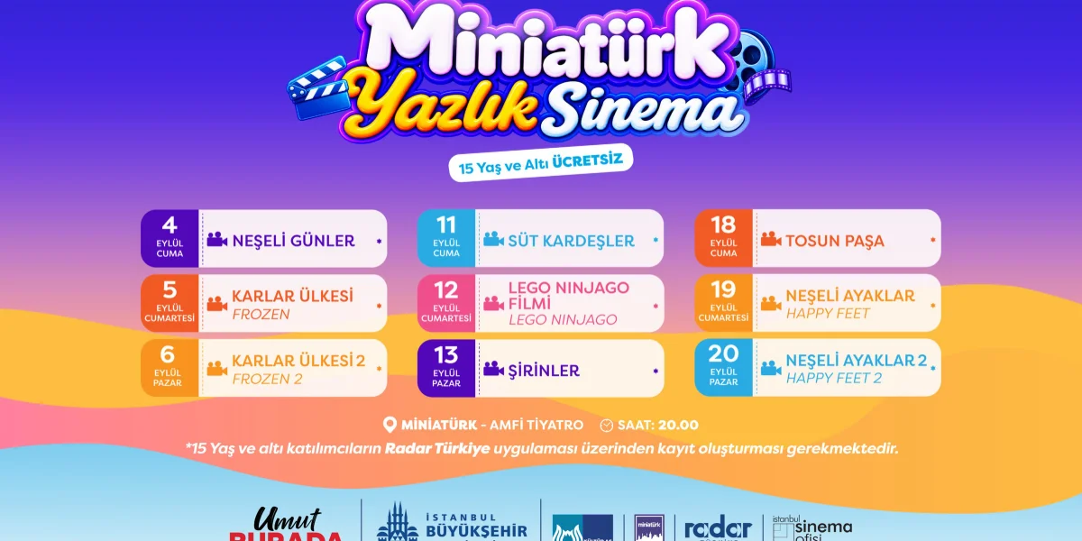 Miniatürk Yazlık Sinema Eylül Ayında Klasiklerle Devam Ediyor