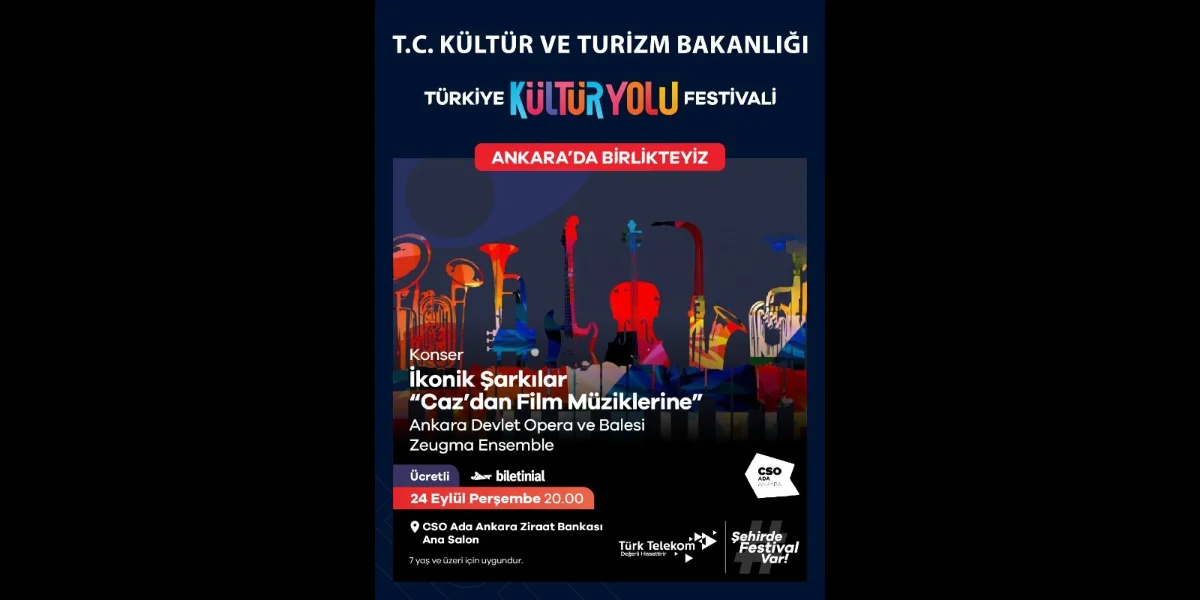Caz’dan Film Müziklerine Ankara Kültür Yolu Festivali'nde