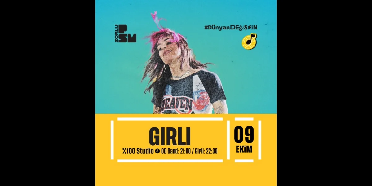 Girli, 9 Ekim'de Zorlu PSM %100 Studio'da Sahne Alacak
