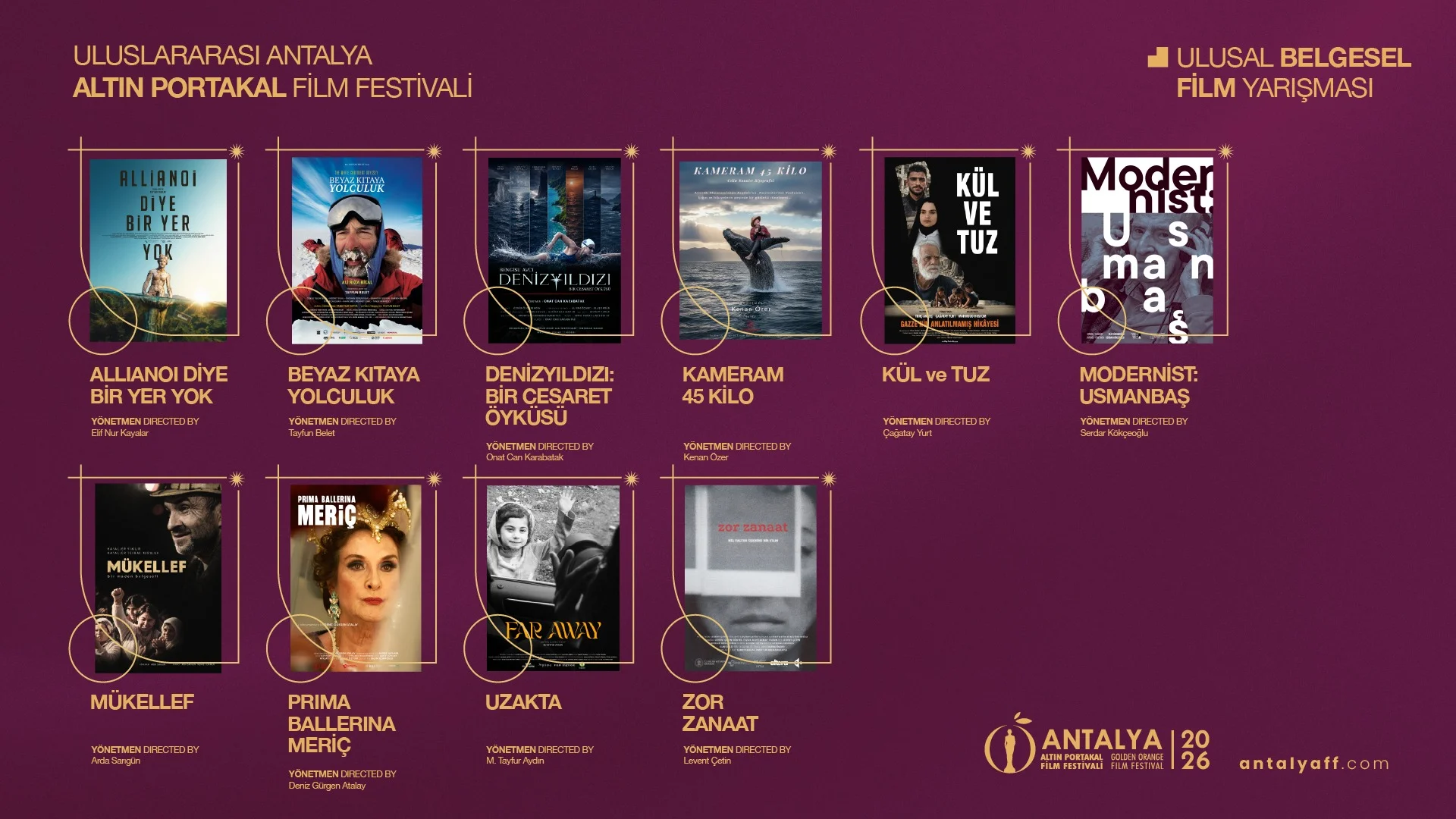 Altın Portakal’da Ulusal Belgesel Film Yarışması Adayları Belli Oldu