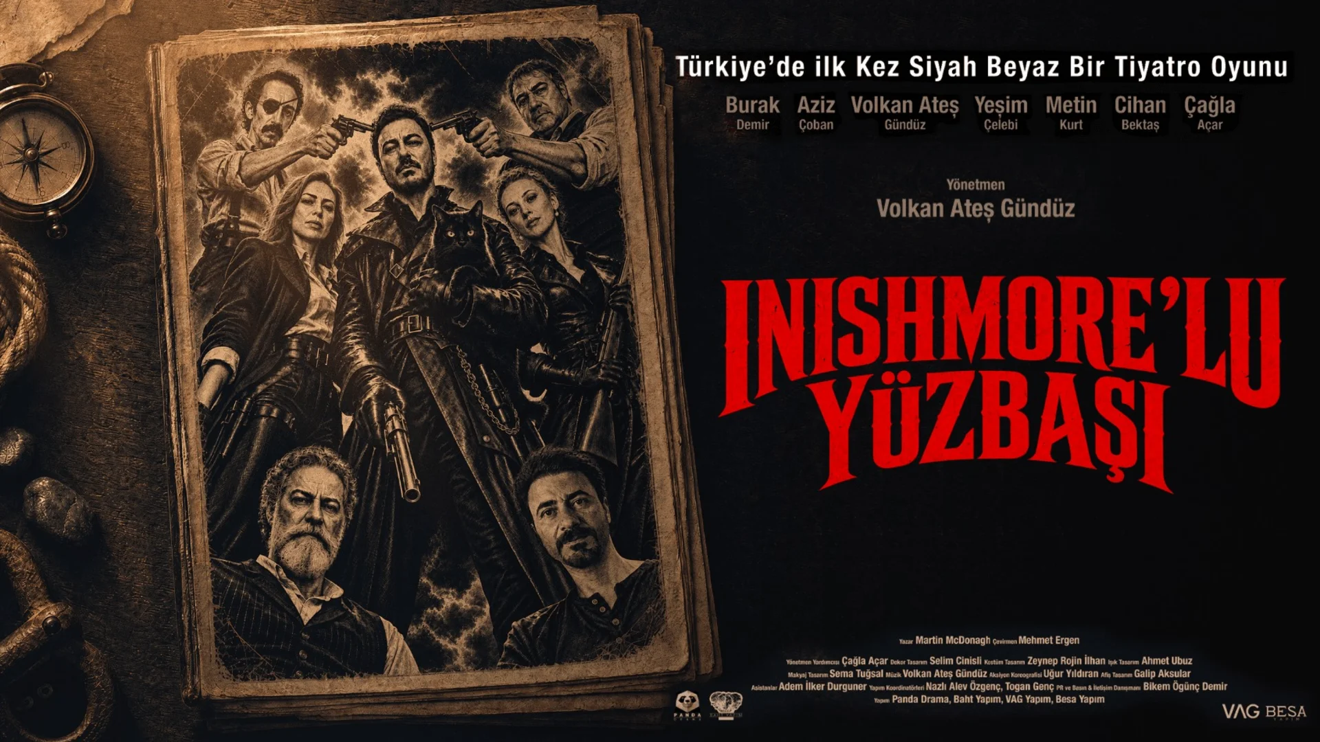 Inishmore’lu Yüzbaşı: Kara Mizahın Monokrom Dansı Sahneye Taşınıyor
