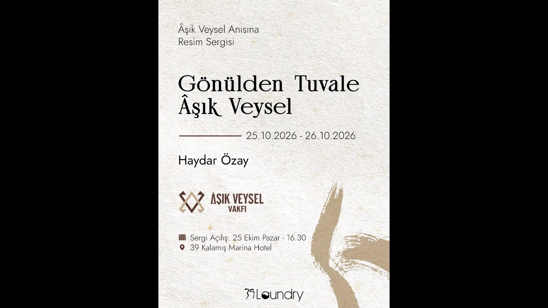 Gönül Gözüyle Âşık Veysel Sergisi 39 Kalamış'ta Sanatseverlerle Buluşuyor