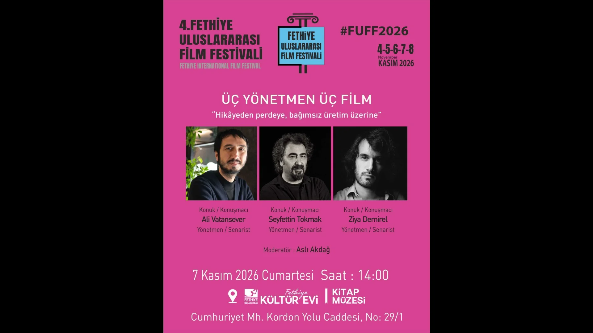 Fethiye Film Festivali Paneller Ve Söyleşilerle Sinemayı Derinleştiriyor