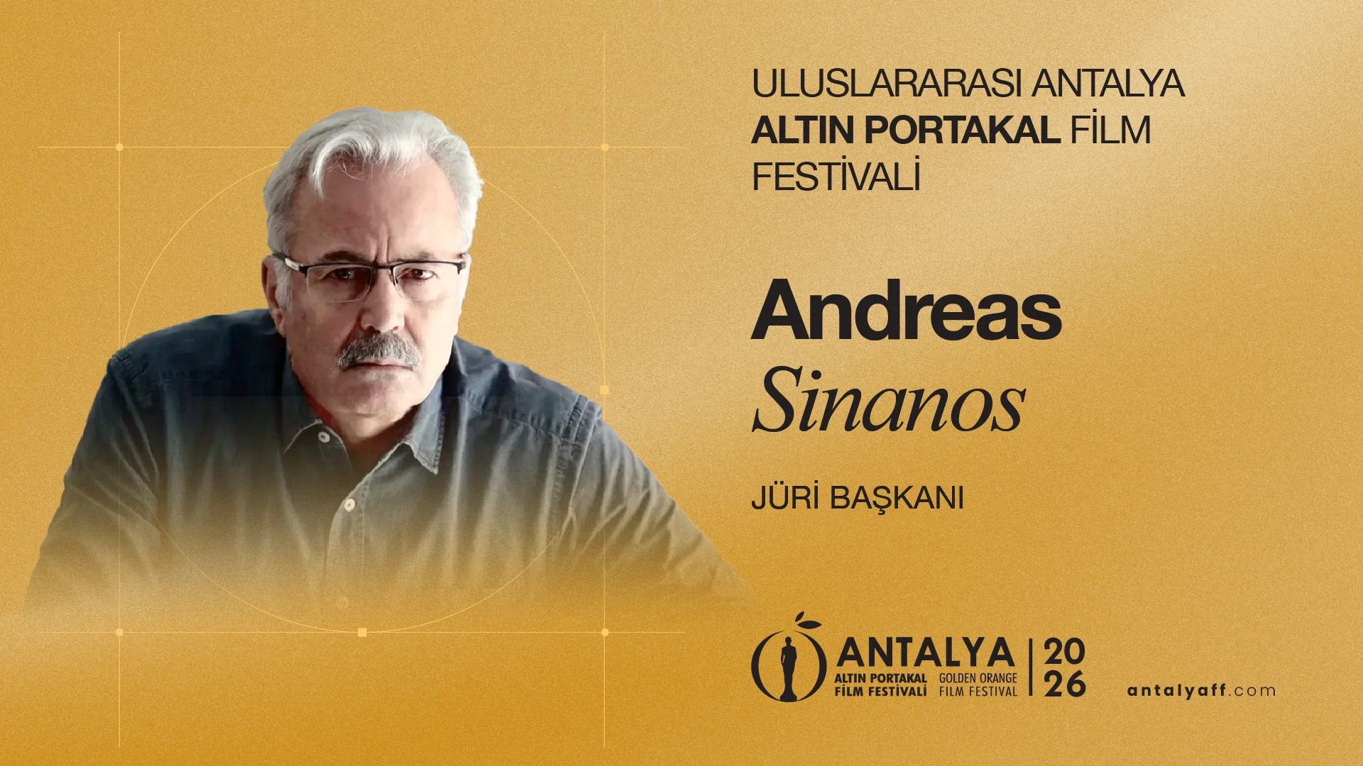 Andreas Sinanos 63. Altın Portakal Uluslararası Uzun Metraj Jüri Başkanı