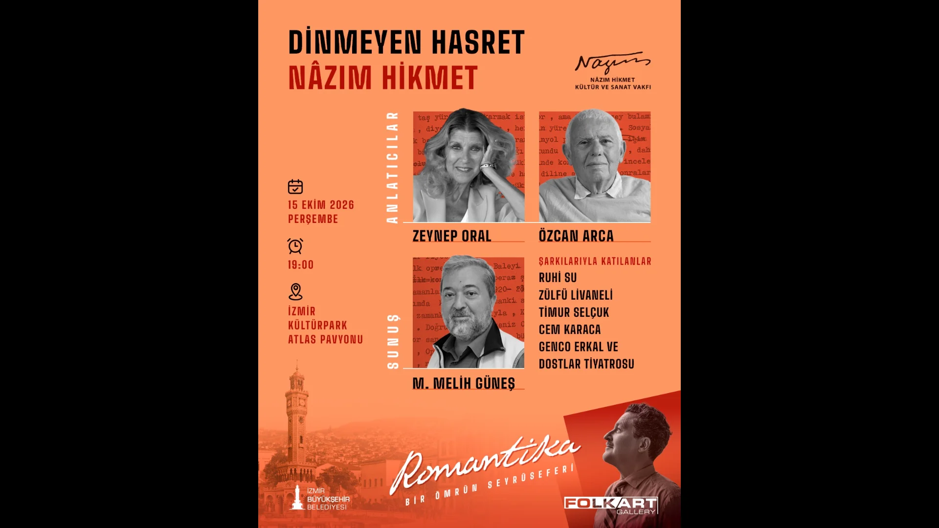 Folkart Gallery’de Nâzım Hikmet Sergisi Şiir ve Müzikle Devam Ediyor