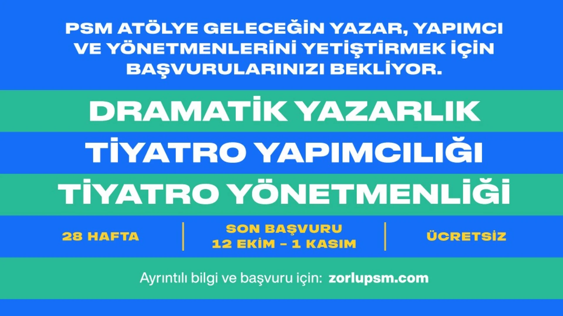 PSM Atölye 6. Dönem Başvuruları 1 Kasım'a Kadar Devam Ediyor