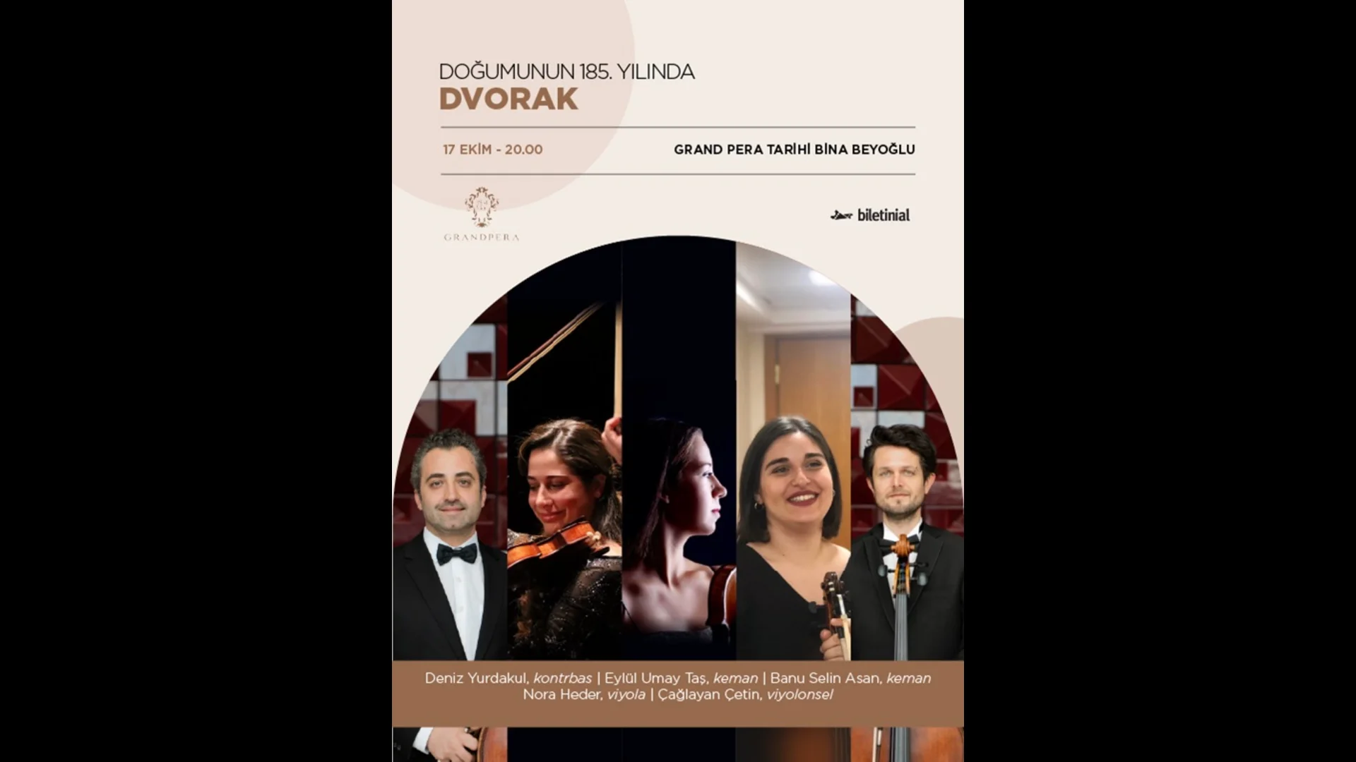 Dvorak Konseri 17 Ekim'de Grand Pera'da